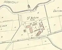 Plan de la ferme Saint-Antoine en 1878.
