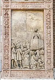 Bas-relief avec Pierre de Vérone prêchant.