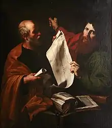 José de Ribera (1591-1652). Saint Paul et saint Pierre, vers 1616-1617. Huile sur toile, 126&nbsp;×&nbsp;112&nbsp;cm. Musée des beaux-arts de Strasbourg.