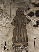 Statue de saint Fiacre du XVe&nbsp;siècle.