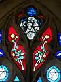 Vitrail du XVIe&nbsp;siècle : âme montant au ciel.