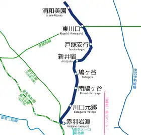 Voir la carte de la ligne.