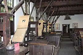 Salle des presses originale du XVIIe&nbsp;siècle (musée Plantin-Moretus).