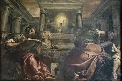 L'Eucharistie adorée par les quatre évangélistes