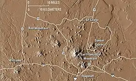 Carte du champ volcanique