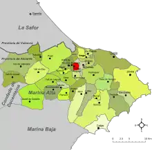 dans la comarque de la Marina Alta.