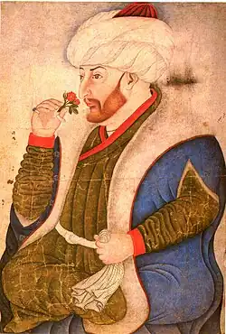 Mehmed II Fatih, le Conquérant (miniature du XVe&nbsp;siècle).