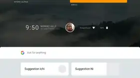 Capture d'écran de Google Fuchsia.