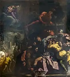 La blessure du Prince de Salmone par Antonio Zanchi