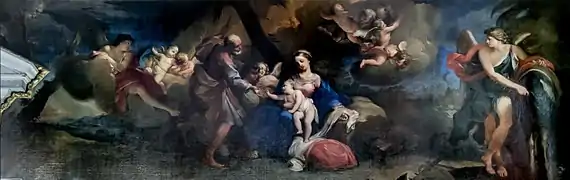 Le repos de la Sainte Famille en Egypte par Antonio Balestra