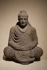 Bouddha assis en méditation (IIIe&nbsp;siècle - période Kushan)