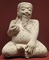 Homme assis, dynastie Majapahit, Indonésie, XIVe&nbsp;siècle - XVe&nbsp;siècle
