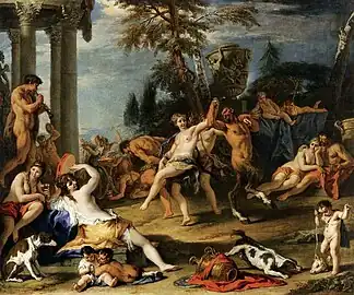 Bacchannale en l'honneur de PanSebastiano Ricci, v. 1716Gallerie dell'Accademia de Venise