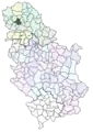 Localisation de la municipalité de Vrbas en Serbie