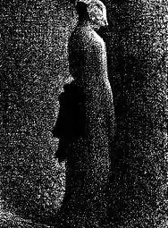 Le nœud noir. Georges Seurat 1882. Pierre noire sur carton. 31,8&nbsp;×&nbsp;25&nbsp;cm. Musée d'Orsay, Paris