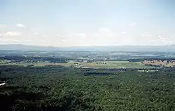 Vue de la vallée et du comté d'Augusta depuis les Blue Ridge Mountains