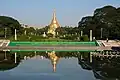 La pagode Shwedagon à Rangoon.