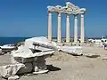Les ruines du temple d'Apollon, près de Side