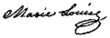 Signature de Marie-Louise d'Autriche