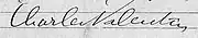 Signature de Charles Valentin