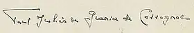 Signature de Paul de Cassagnac