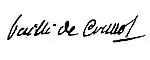 Signature de Alexandre-Charles-Emmanuelde Crussol
