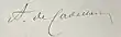 Signature de Joseph Teissier de Cadillan