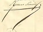 Signature de Robert Surcouf