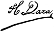 Signature de Hilarión Daza
