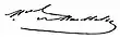 Signature de Patrice de Mac Mahon
