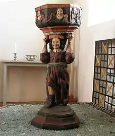 Fonts baptismaux du XVIe&nbsp;siècle en Suède.