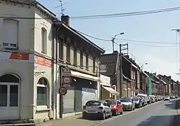 La rue Joseph-Bouliez à Somain.