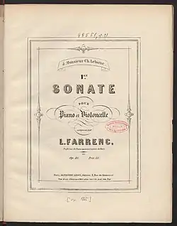 Image illustrative de l’article Sonate pour violoncelle et piano de Farrenc