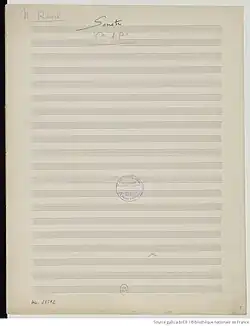 Image illustrative de l’article Sonate pour violon et piano de Ravel