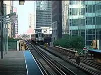 Vue de la station vers la sortie sud-est du Loop