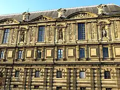 Détail de la partie de la Galerie du bord de l'eau construite par Louis Métezeau.