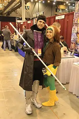 Cosplays de Gambit et de Malicia.
