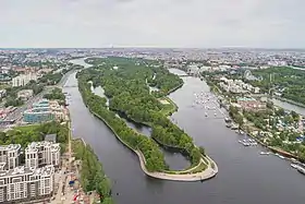 Ile Elaguine, vue aérienne