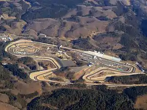 Vue aérienne du circuit.