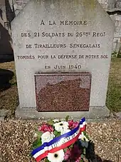 À la mémoire des 21 soldats du 26ème RTS