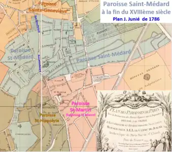 Paroisse St-Médard en 1786.