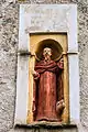 Statue de saint Antoine l'Abbé, sur la façade principale