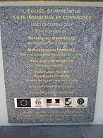 Plaque de consécration du 23 décembre 2012.