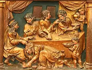 Marie-Madeleine lave les pieds de Jésus.