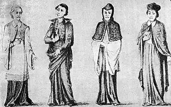 Costumes des Frères hospitaliers du Saint-Esprit au XIIIe&nbsp;siècle.