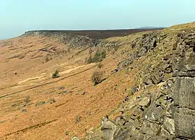 Vue de l'escarpement
