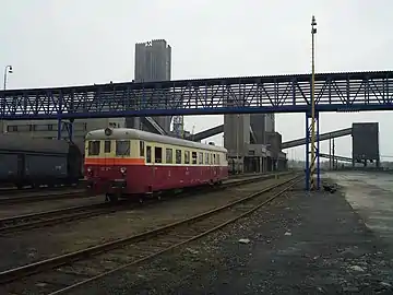 Voies ferrées de l'ancienne mine de charbon « Staric ».