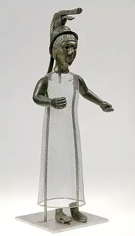 La Brigitte du Ménez-Hom, statuette représentant probablement la déesse Brigit (IIe&nbsp;siècle avant notre ère, musée de Bretagne).