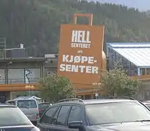 « Hellsenteret », le plus grand centre commercial de Stjørdal.