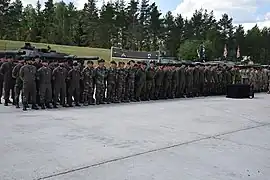 et en 2018 avec le 1er&nbsp;régiment de chasseurs (France) au même exercice.